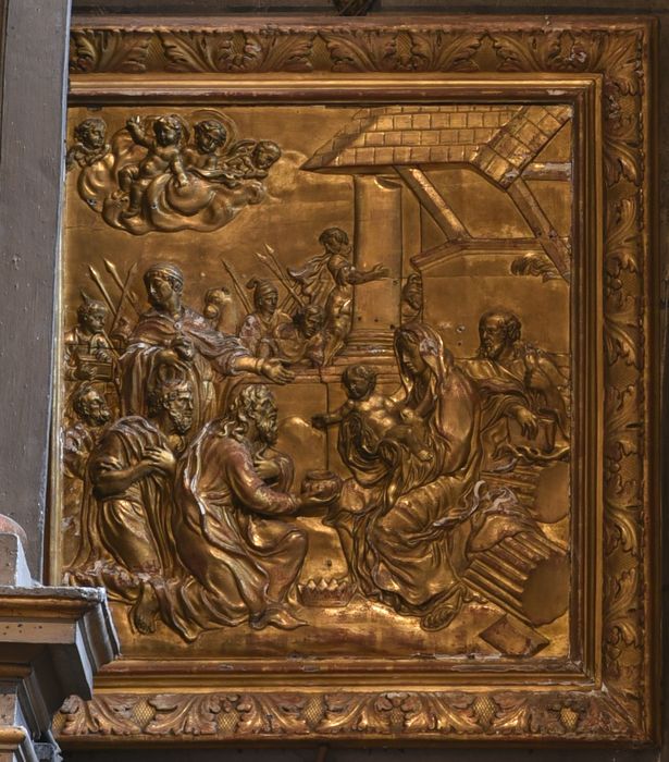 bas-relief : Adoration des mages, vue générale