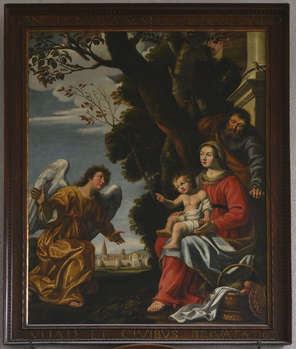 tableau votif : le Repos de la Sainte Famille, dit Voeu de Brioude, vue générale - © Ministère de la Culture (France), Direction Régionale des Affaires Culturelles d’Auvergne-Rhône-Alpes – Tous droits réservés