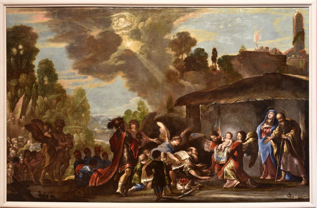 tableau : l'Adoration des Mages, vue générale