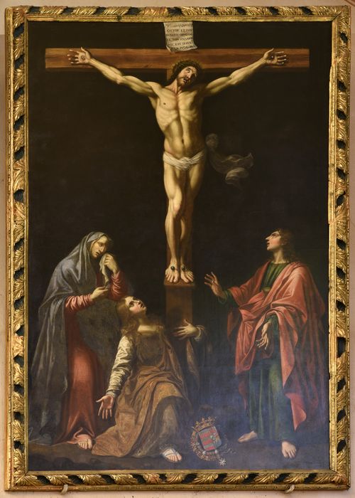 Tableau : la Crucifixion, vue générale - © Ministère de la Culture (France), Direction Régionale des Affaires Culturelles d’Auvergne-Rhône-Alpes – Tous droits réservés