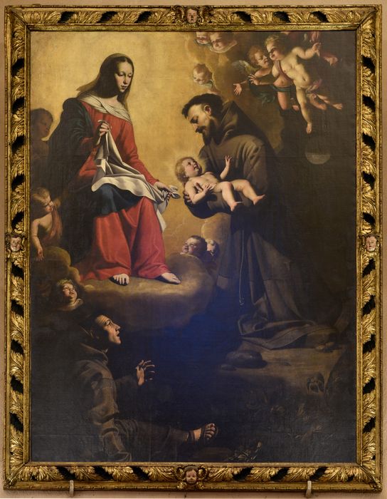 Tableau : Apparition de la Vierge à saint François d'Assise, vue générale - © Ministère de la Culture (France), Direction Régionale des Affaires Culturelles d’Auvergne-Rhône-Alpes – Tous droits réservés