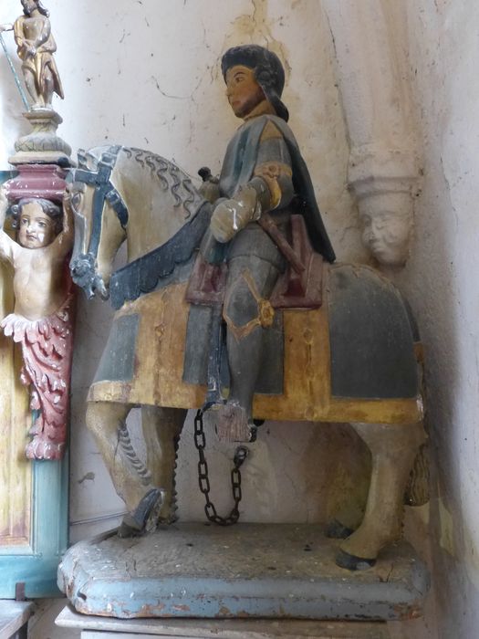 groupe sculpté (statue équestre) : saint Maurice, vue générale