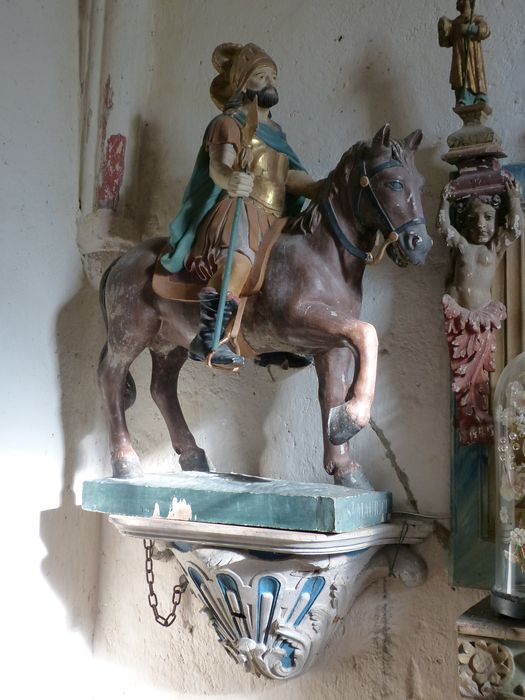 groupe sculpté (statue équestre) : saint Maurice, vue générale