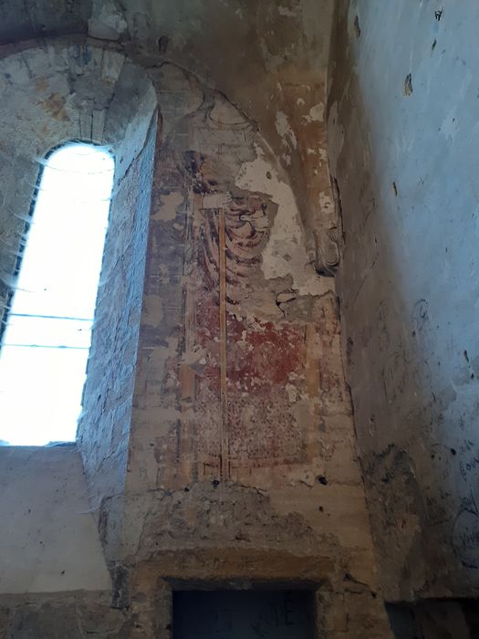 Ancienne église Notre-Dame : Peinture monumentale, saint Christophe, vue partielle