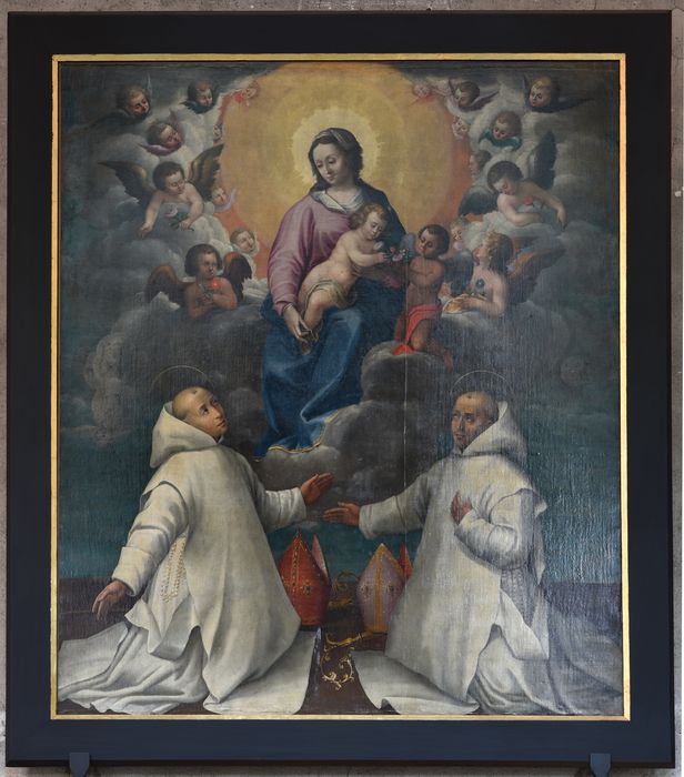 Tableau : Vierge et deux Chartreux en prière, vue générale