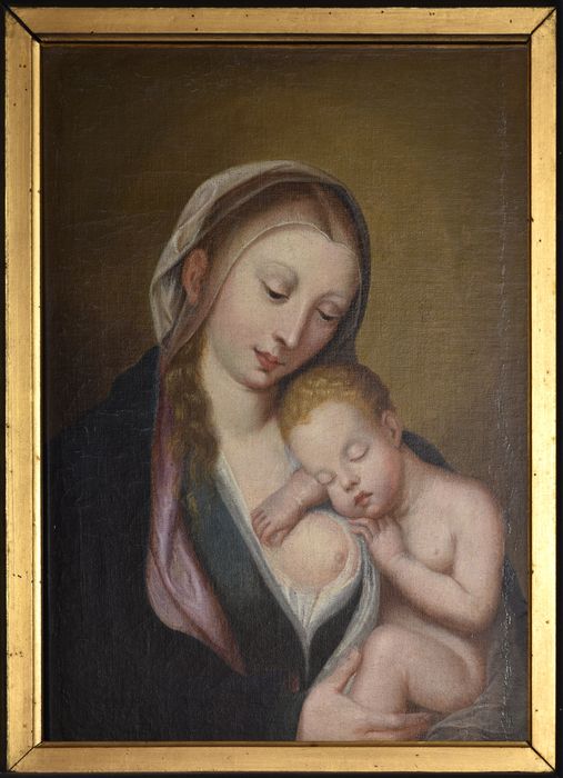 Tableau : Vierge et l'Enfant dormant sur son épaule (la), vue générale