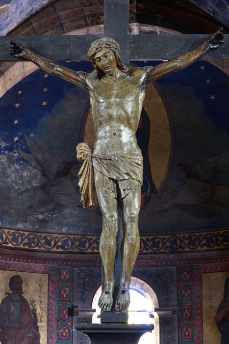 Statue : Christ en croix, vue générale - © Ministère de la Culture (France), Direction Régionale des Affaires Culturelles d’Auvergne-Rhône-Alpes – Tous droits réservés