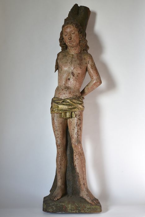 Statue : saint Sébastien, vue générale - © Ministère de la Culture (France), Direction Régionale des Affaires Culturelles d’Auvergne-Rhône-Alpes – Tous droits réservés