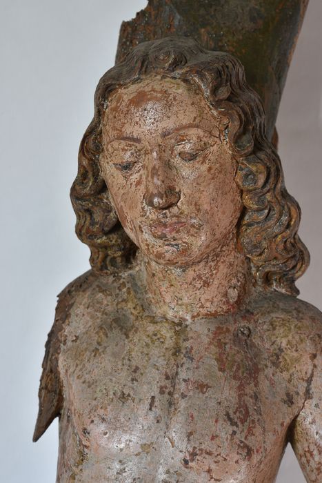 Statue : saint Sébastien, vue partielle - © Ministère de la Culture (France), Direction Régionale des Affaires Culturelles d’Auvergne-Rhône-Alpes – Tous droits réservés
