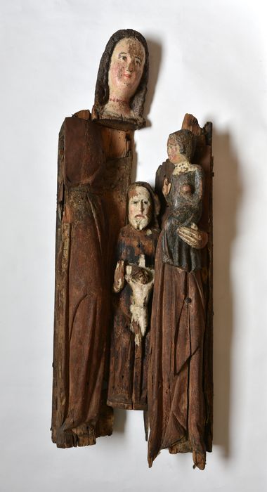 Statue : Vierge trinitaire ouvrante, vue générale - © Ministère de la Culture (France), Direction Régionale des Affaires Culturelles d’Auvergne-Rhône-Alpes – Tous droits réservés