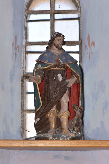 Statue : saint Roch, vue générale - © Ministère de la Culture (France), Direction Régionale des Affaires Culturelles d’Auvergne-Rhône-Alpes – Tous droits réservés