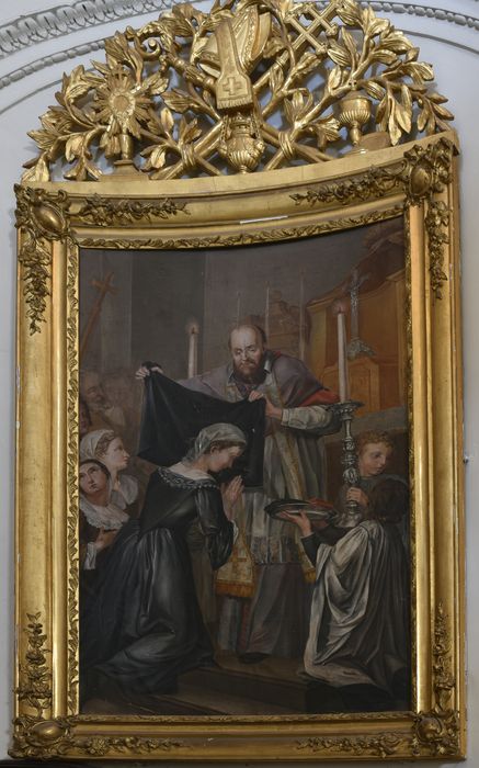 Tableau : Prise de voile de sainte Jeanne de Chantal, vue générale - © Ministère de la Culture (France), Direction Régionale des Affaires Culturelles d’Auvergne-Rhône-Alpes – Tous droits réservés