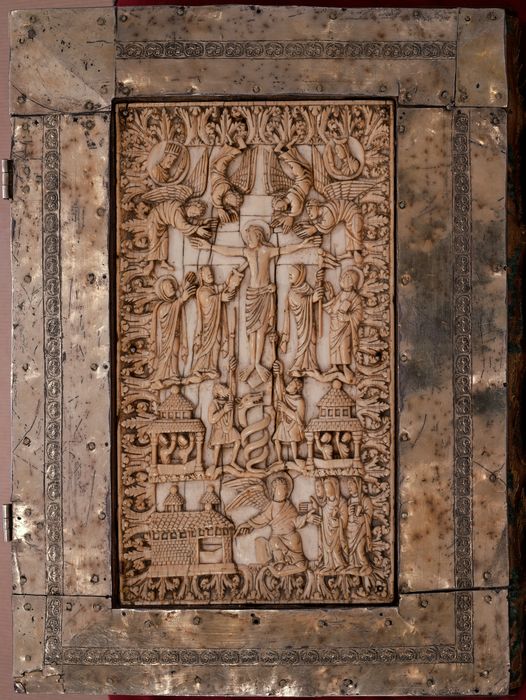 plaque de reliure : la Crucifixion