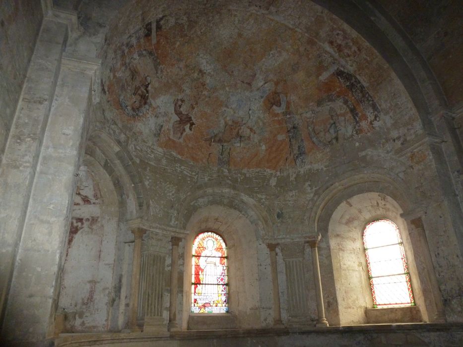 abside du choeur, vue générale des peintures monumentales