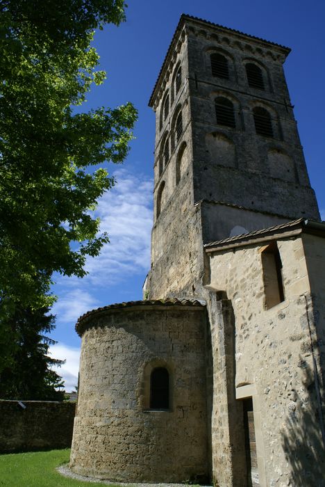 clocher, élévations nord et est, vue générale