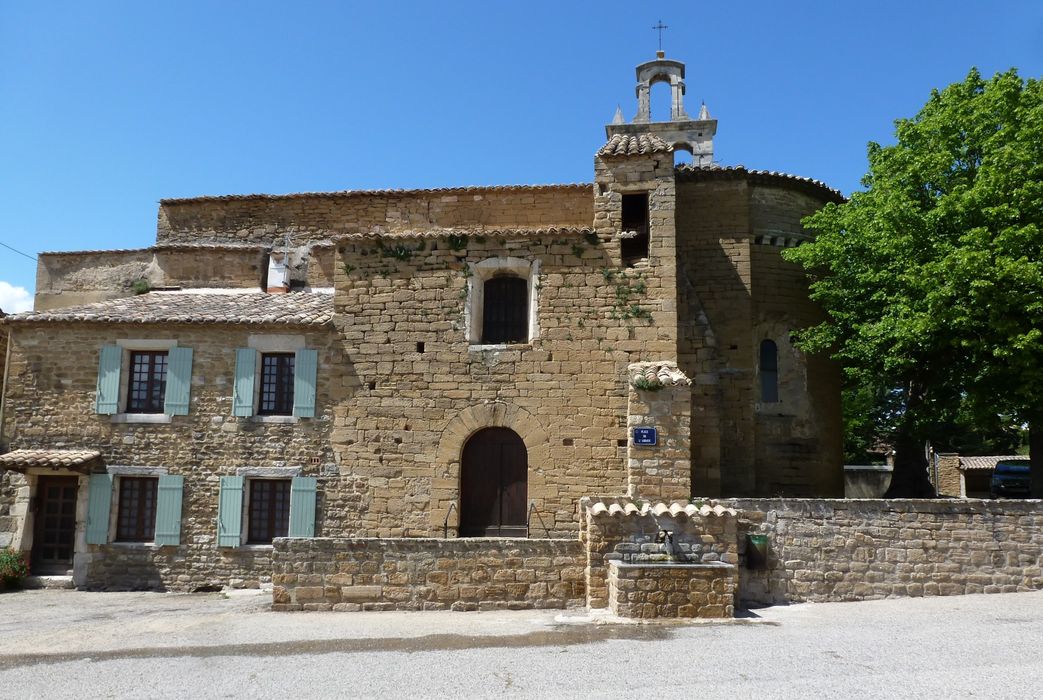 église abbatiale, façade latérale sud, vue générale