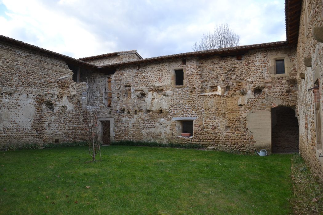 ancien cloître, aile nord, façade sud, vue générale