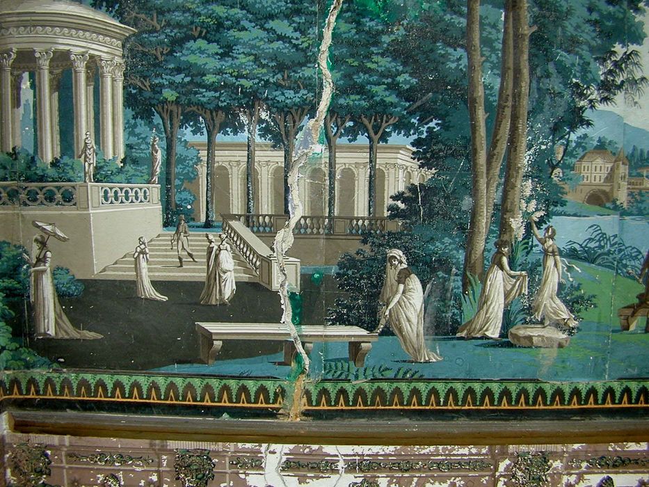 salon, détail du papier peint