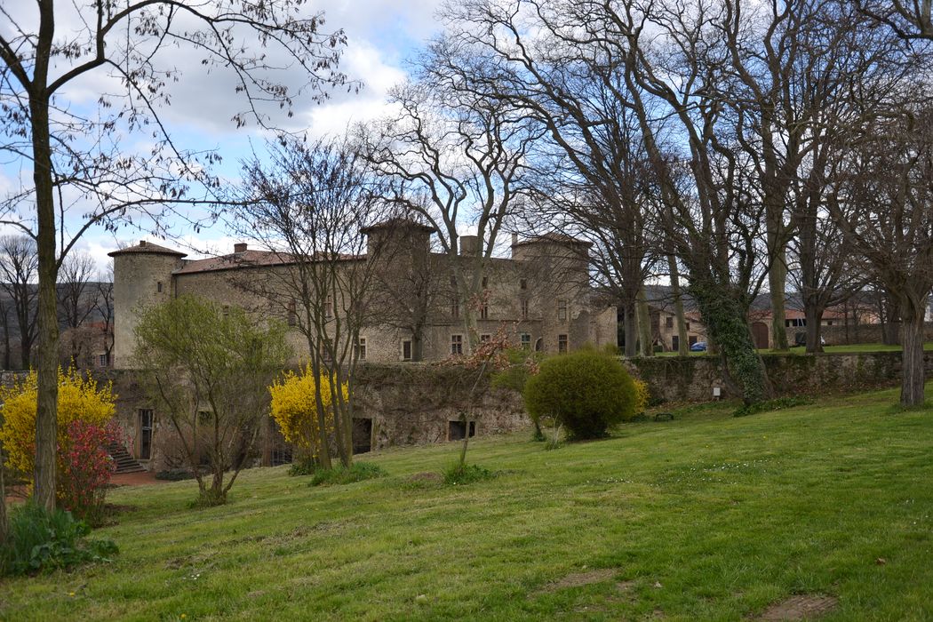 vue générale du château dans son environnement depuis le Sud-Est