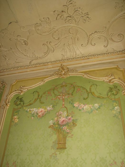 chambre, peinture monumentale décorative, détail