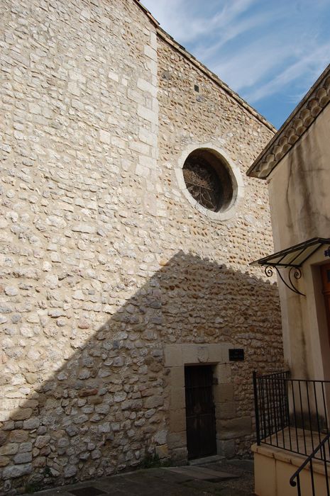 chapelle attenante sud, façade ouest, vue partielle