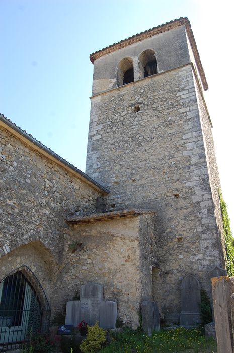 clocher, élévation ouest, vue générale