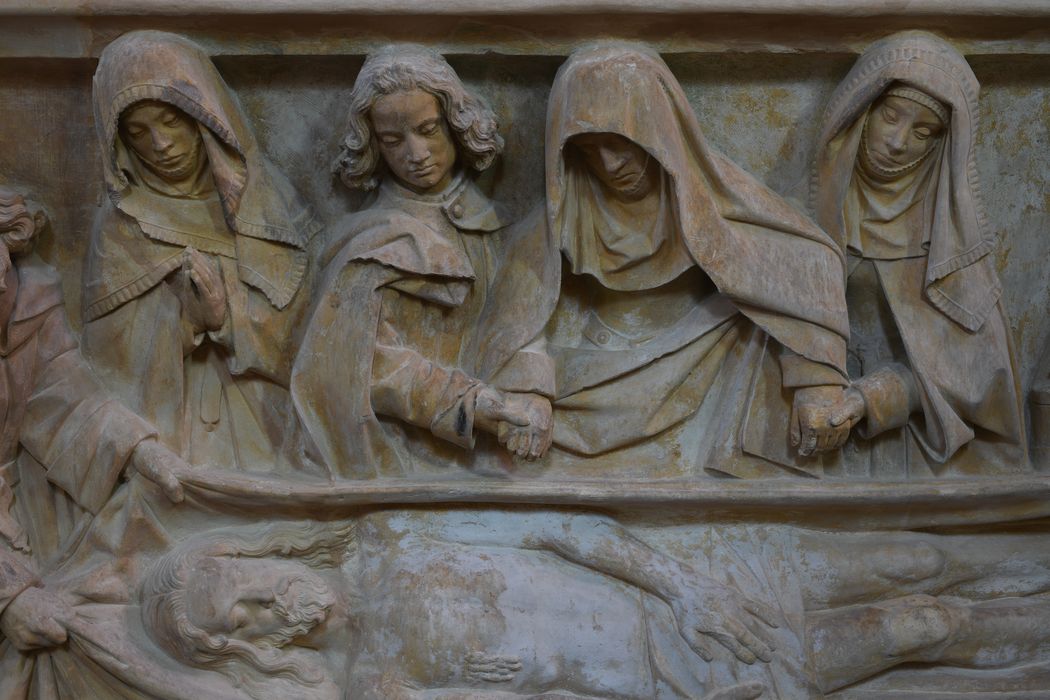 bas-relief : la Mise au tombeau, vue partielle