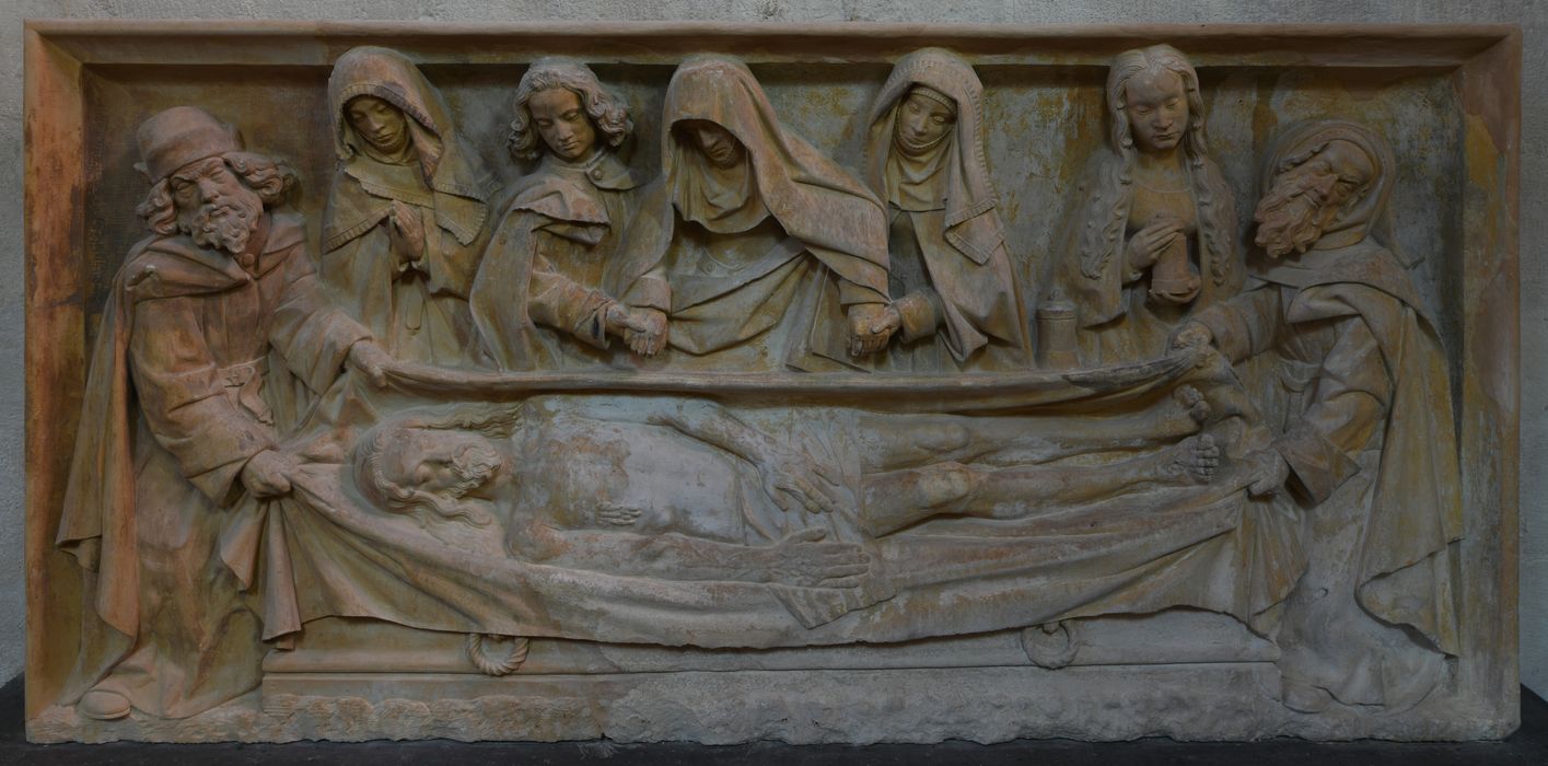 bas-relief : la Mise au tombeau - © Ministère de la Culture (France), Direction Régionale des Affaires Culturelles d'Auvergne-Rhône-Alpes – Tous droits réservés