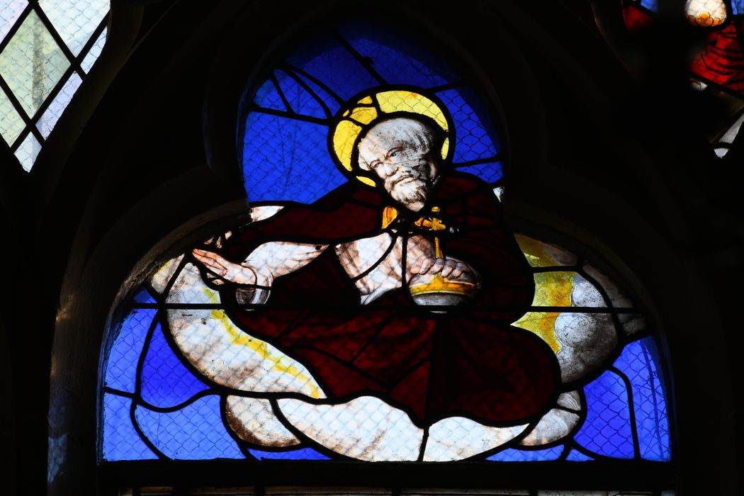 chapelle, verrière, détail : Dieu le Père