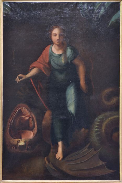 tableau : Sainte Marguerite et le dragon - © Ministère de la Culture (France), Direction Régionale des Affaires Culturelles d'Auvergne-Rhône-Alpes – Tous droits réservés 