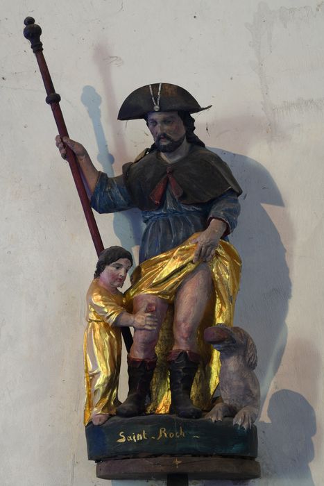 statue : Saint Roch - © Ministère de la Culture (France), Direction Régionale des Affaires Culturelles d'Auvergne-Rhône-Alpes – Tous droits réservés 