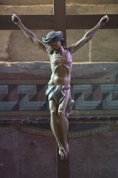 statue : Christ en croix - © Ministère de la Culture (France), Direction Régionale des Affaires Culturelles d'Auvergne-Rhône-Alpes – Tous droits réservés 