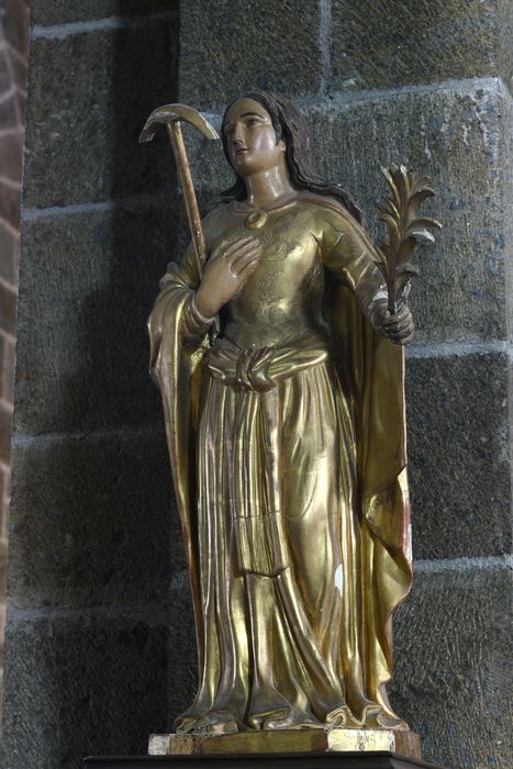 statue : Sainte martyr avec palme