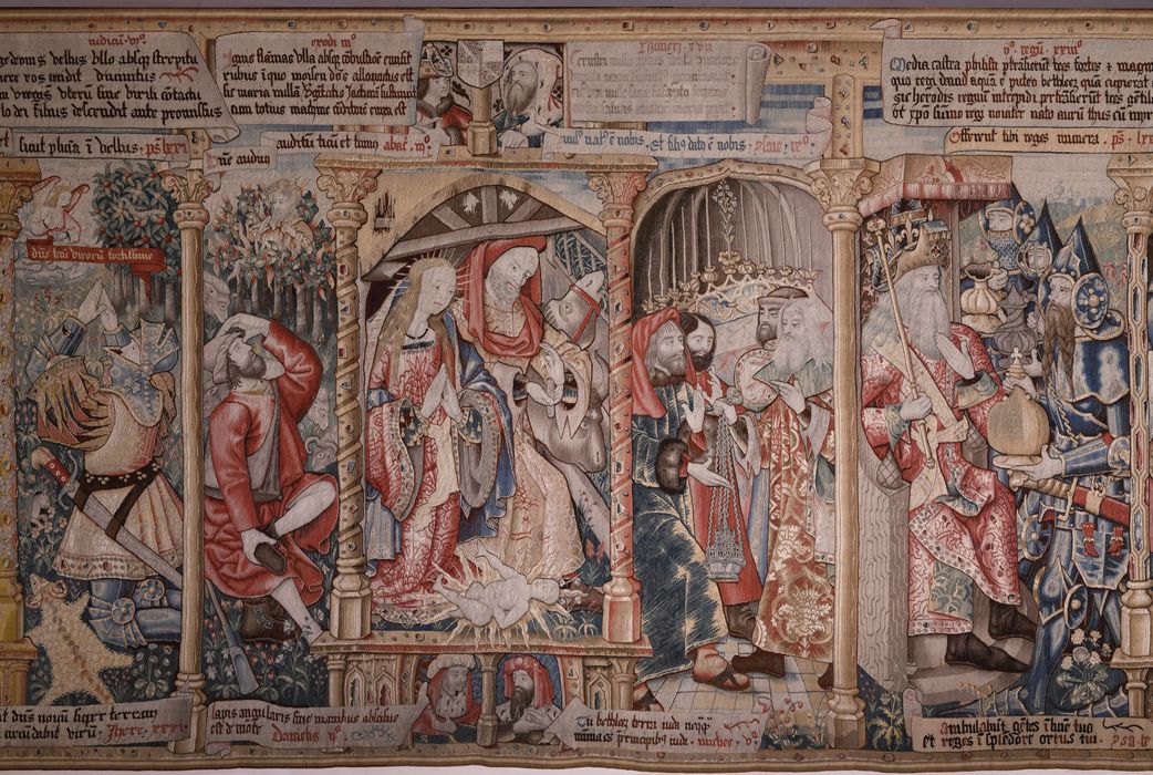 tapisserie 1 (scènes de l'ancien et du nouveau testament) : Nativité (la)