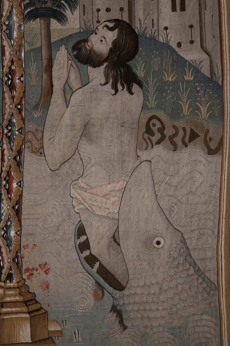 tapisserie 8 (scènes de l'ancien et du nouveau testament), détail de Jonas