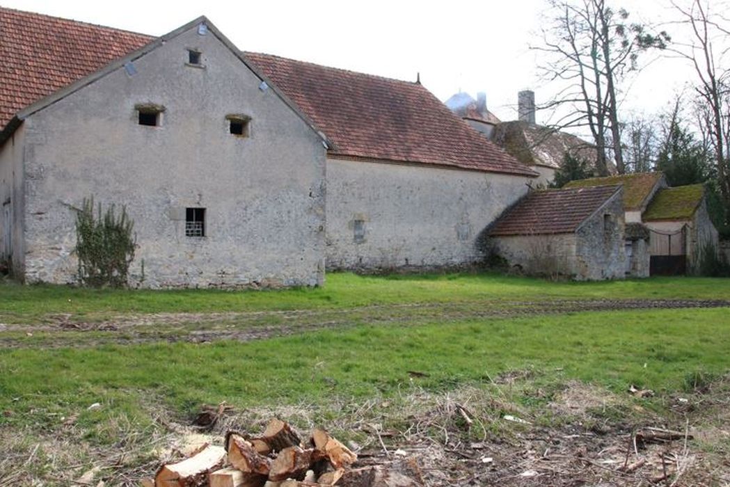 communs, aile ouest, façade ouest, vue partielle