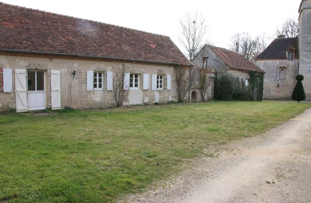 logement des fermiers, aile est, façade ouest