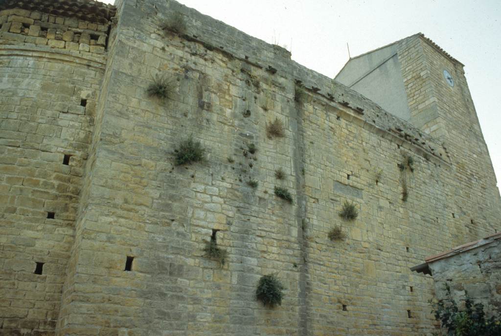 Vue extérieure du mur de la nef.