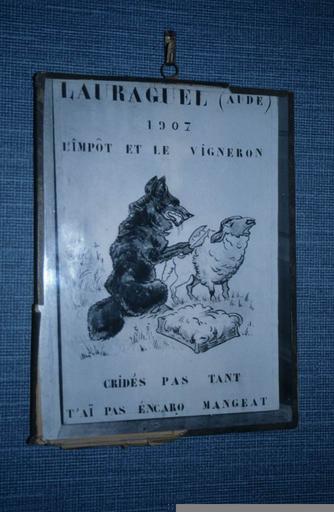 Affiche de 1907 "le loup et le vigneron".