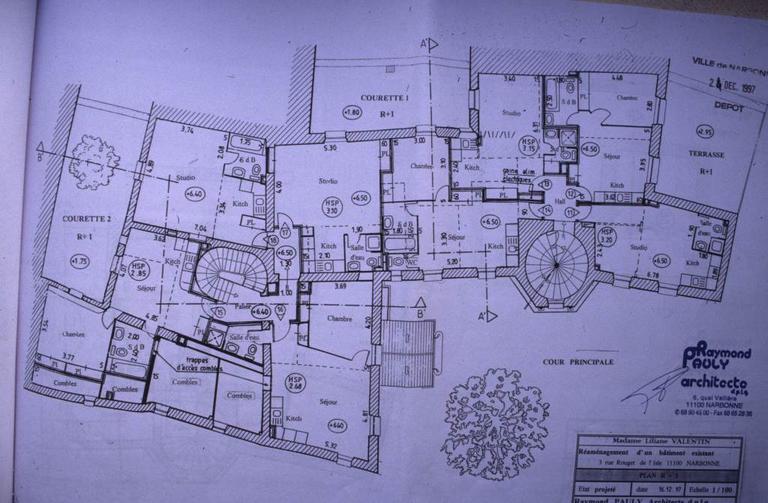 Plan du 2e étage, architecte Raymond Pauly 1997.