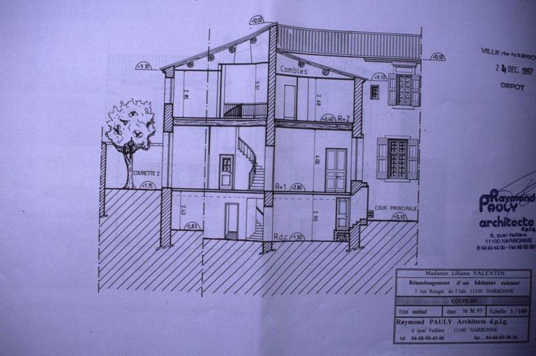 Coupe, architecte Raymond Pauly 1997.