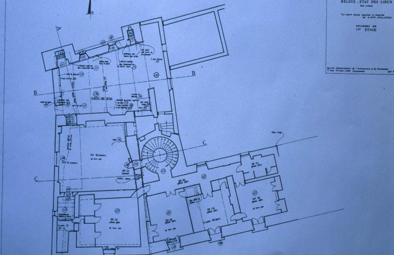 Relevé état des lieux, plan du 1er étage.