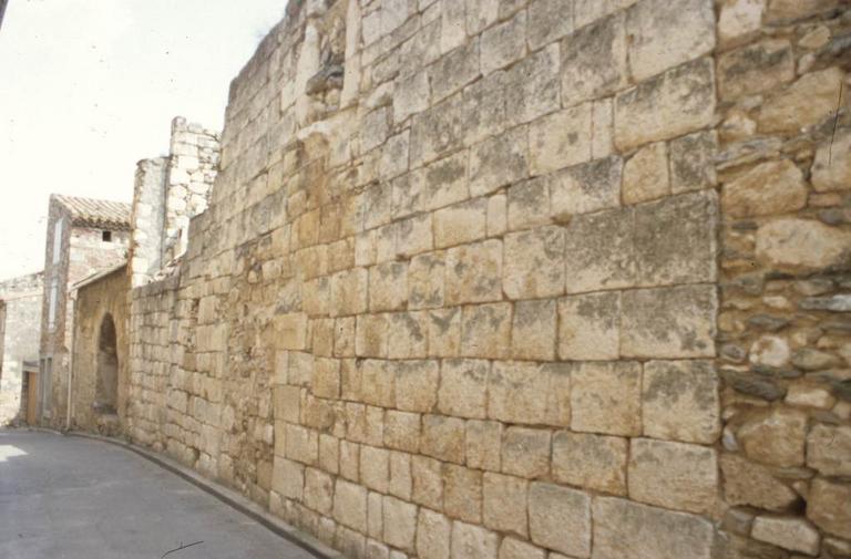 Clôture de l'abbaye : mur de la rue des Lavandières.