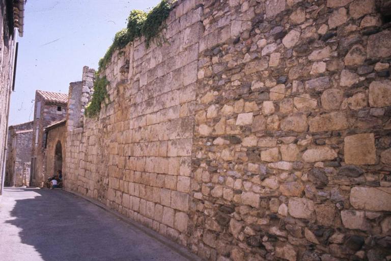 Clôture de l'abbaye : mur de la rue des Lavandières.