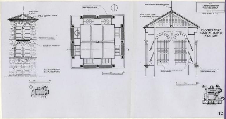 Cocher Nord : bandeau d'appui abat-son.