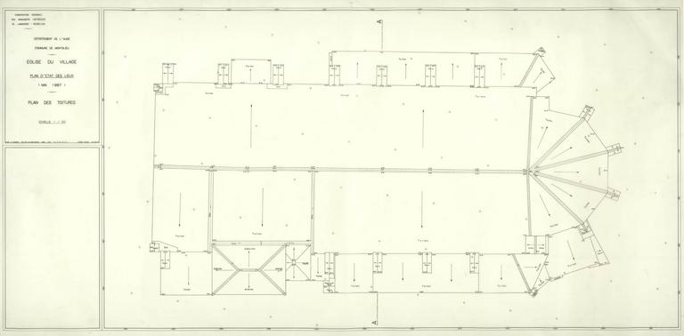 Plan des toitures (état des lieux).