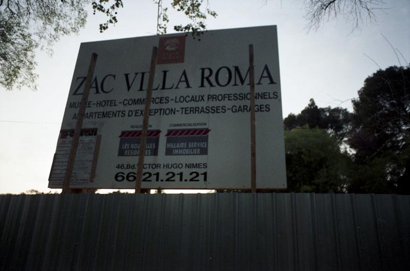 Panneau de chantier de la ZAC Villa Roma.