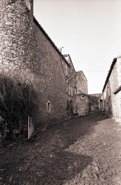 Vue de l'enceinte du château depuis la rue.