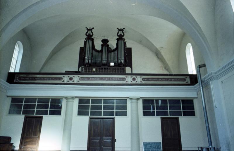 Intérieur : tribune d'orgue.