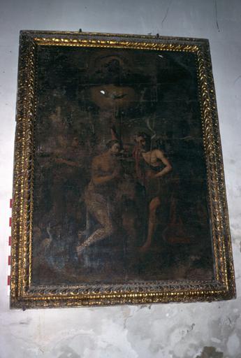 Tableau : le baptême du Christ.